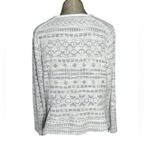 Cato Cream and Gray tweed biker Jacket 18W - Picture 3 of 8